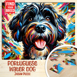 Puzzle Retrato de Perro de Agua Portugués Impresión de Ar
