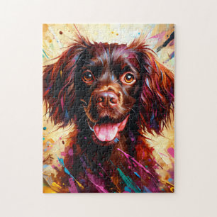 Puzzle Retrato de perro de Boykin Spaniel Arte Acrílico P