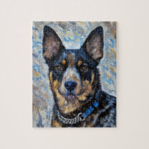 Retrato de perro de ganado vacuno australiano