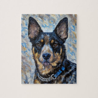 Puzzle Retrato de perro de ganado vacuno australiano