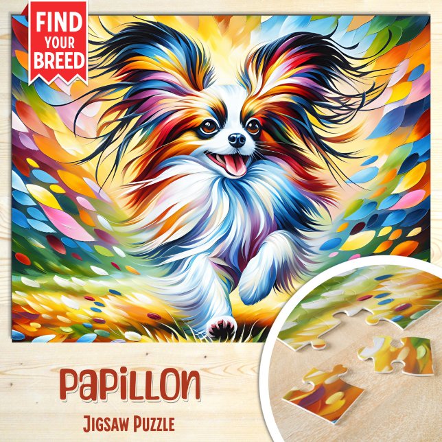 Puzzle Retrato de perro de Papillon Arte Acrílico Imprimi (Subido por el creador)