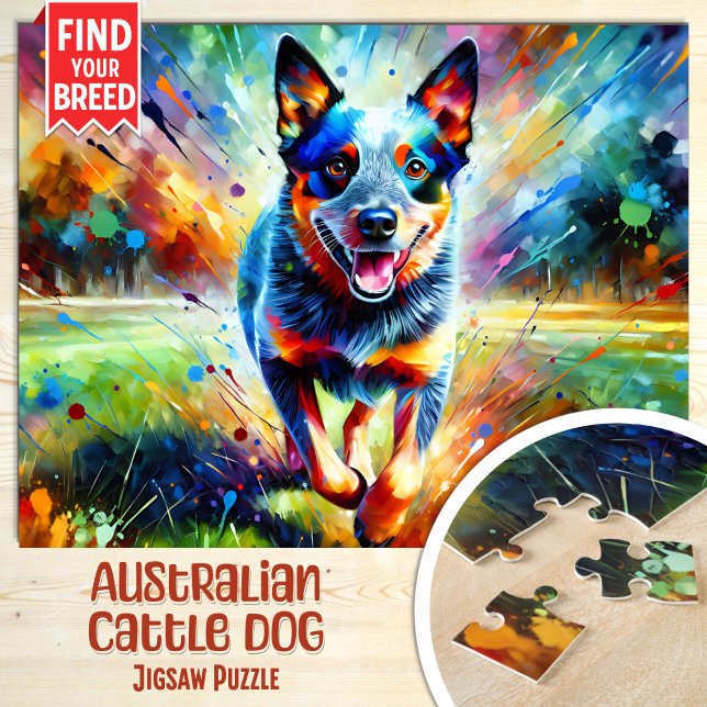 Puzzle Retrato de Perro Ganadero Australiano Impresión de (Subido por el creador)