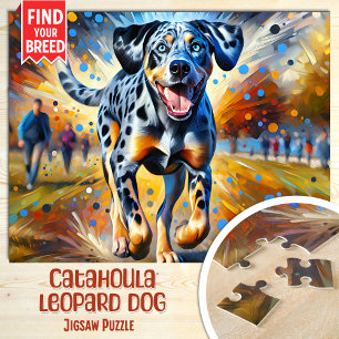 Puzzle Retrato de Perro Leopardo Catahoula Impresión de A