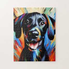 Puzzle Retrato de Perro Plott Hound Impresión de Arte Acr