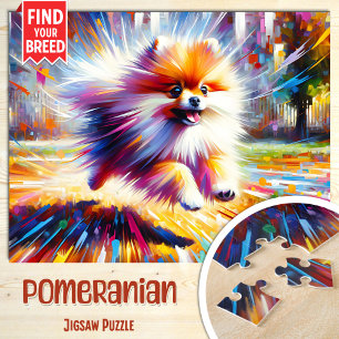 Puzzle Retrato de perro pomerania Impresión artística en 