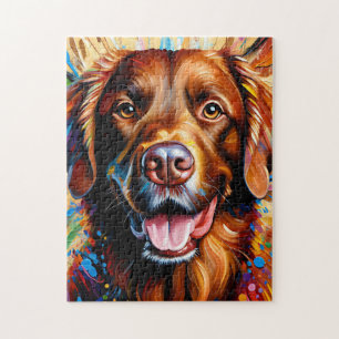 Puzzle Retrato de perro Retriever de la Bahía de Chesapea