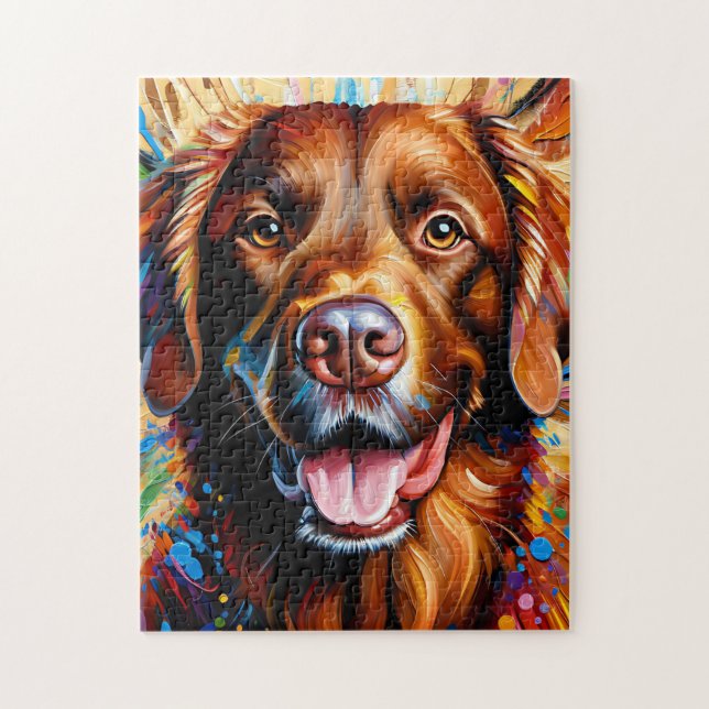 Puzzle Retrato de perro Retriever de la Bahía de Chesapea (Vertical)