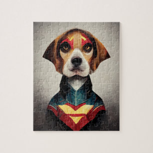 Puzzle Retrato de perro superhéroe Beagle