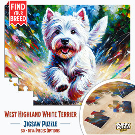 Puzzle Retrato de perro Terrier West Highland White "West