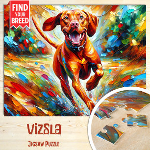 Puzzle Retrato de perro Vizsla Impresión de arte en acríl