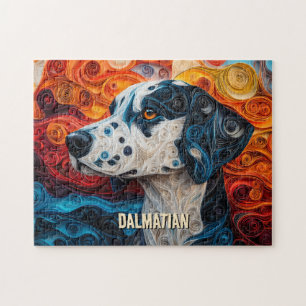 Puzzle Retrato de perros Dalmatian Quilling Art