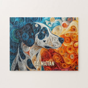 Puzzle Retrato de perros Dalmatian Quilling Art