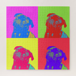 Puzzle Retrato de pop Art Pug