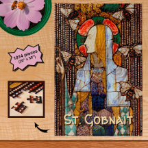 Retrato de Sta. Gobnait, Patrona de las Abejas,