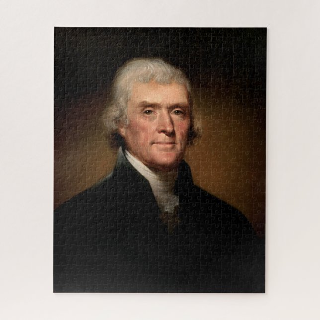 Puzzle Retrato de Thomas Jefferson (por Rembrandt Peale) (Vertical)