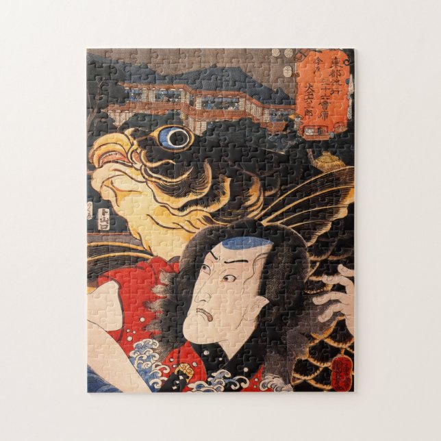 Puzzle Retrato de un actor con un pescado (Vertical)