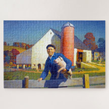 Retrato de un agricultor NC Wyeth 1943 Americana A