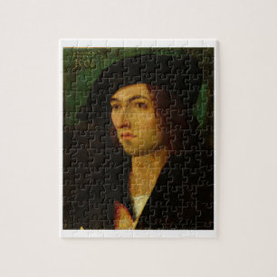 Puzzle Retrato de un hombre, 1506 (aceite en el panel)