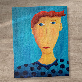 Puzzle Retrato De Un Hombre Pintando Arte Contemporáneo