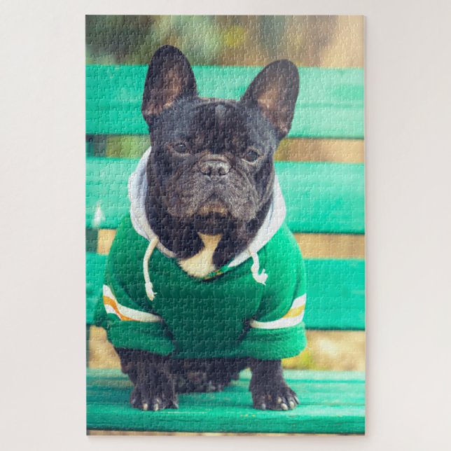 Puzzle Retrato de un lindo Bulldog francés (Vertical)