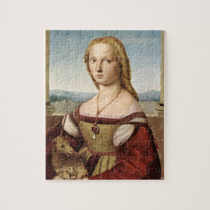 Puzzle Retrato de una dama con unicornio (de Raphael)