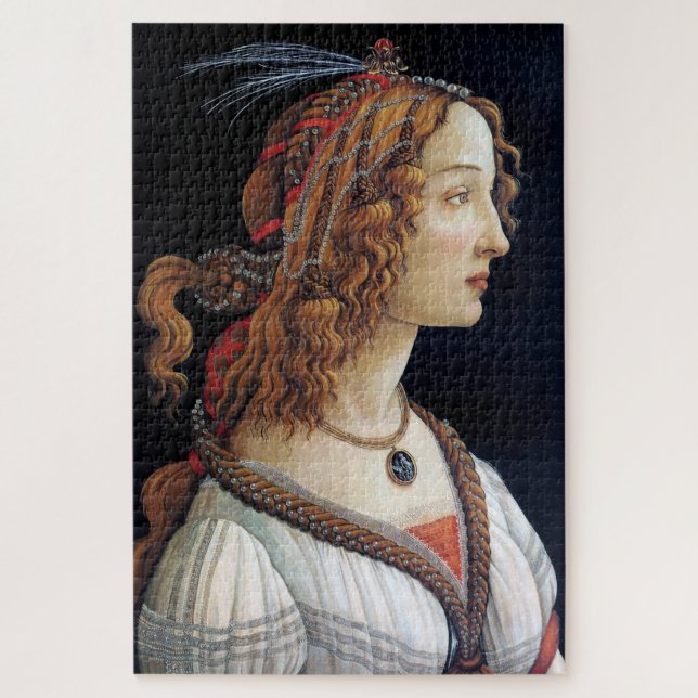 Puzzle Retrato de una dama, Sandro Botticelli (Vertical)