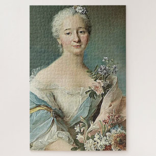 PUZZLE RETRATO DE UNA MUJER CON FLORES