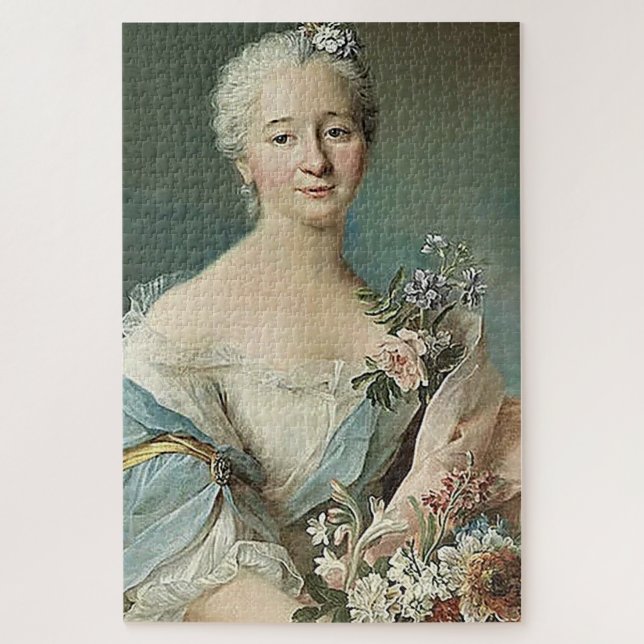 PUZZLE RETRATO DE UNA MUJER CON FLORES (Vertical)