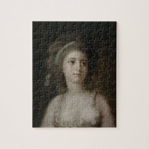 Puzzle Retrato de una señora joven (en colores pastel en