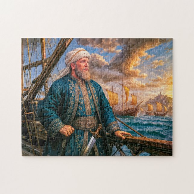 Puzzle Retrato del comandante naval Hayreddin Barbarossa (Horizontal)