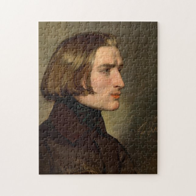 Puzzle Retrato del compositor Franz Liszt, 1838 (Vertical)