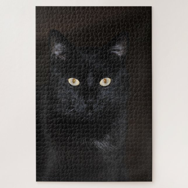 Puzzle Retrato del gato negro (Vertical)