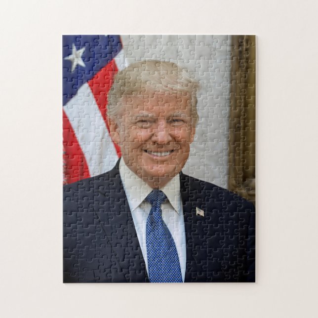 Puzzle Retrato del presidente de la Casa Blanca Donald Tr (Vertical)