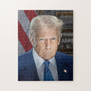 Puzzle Retrato del presidente oficial de Trump Foto 2025