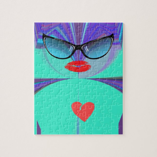 Puzzle Retrato elegante de la dama: Una obra de arte colo (Vertical)