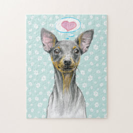 Puzzle Retrato en miniatura de pinscher Perro Amor puro