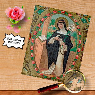 Puzzle Retrato enmarcado de Santa Rosa de Lima (Detalle; 