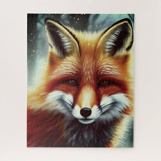 Puzzle Retrato Fluffy Red Fox (Vertical)