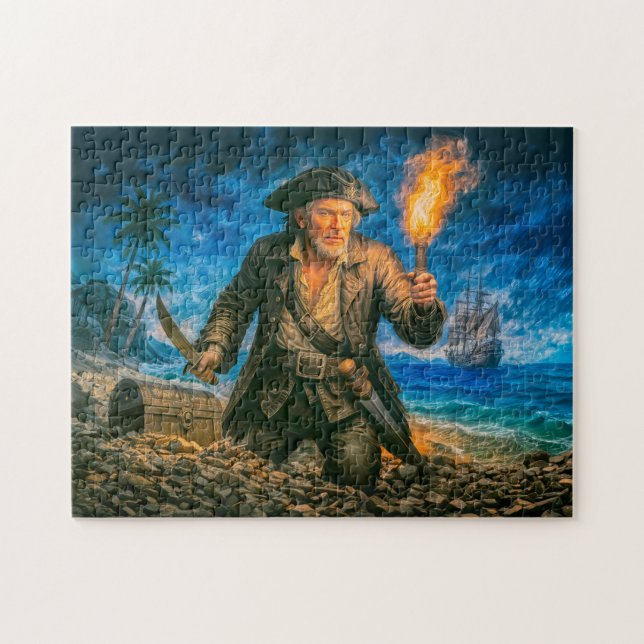 Puzzle Retrato legendario del pirata capitán Kidd (Horizontal)