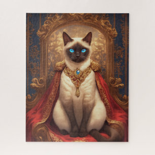 Puzzle Retrato majestuoso de gato siamés real