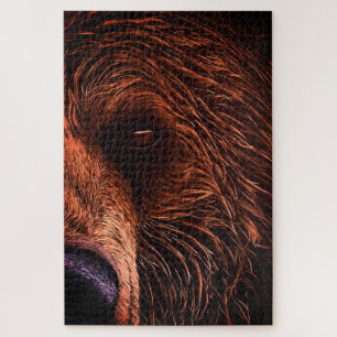 Puzzle Retrato majestuoso de oso - Arte de animal salvaje
