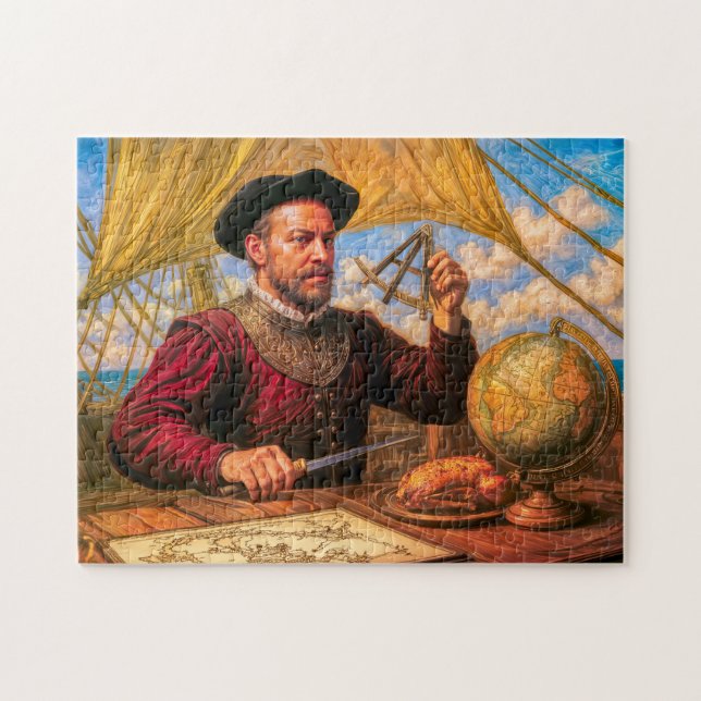 Puzzle Retrato marítimo de Sir Francis Drake (Horizontal)