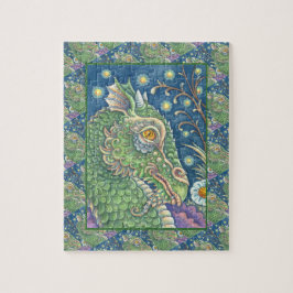 PUZZLE RETRATO MEDIEVAL DE LA CABEZA DEL DRAGÓN, FANTASÍA