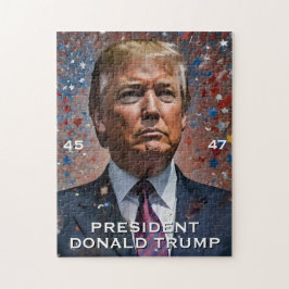 Puzzle Retrato moderno del presidente Donald Trump