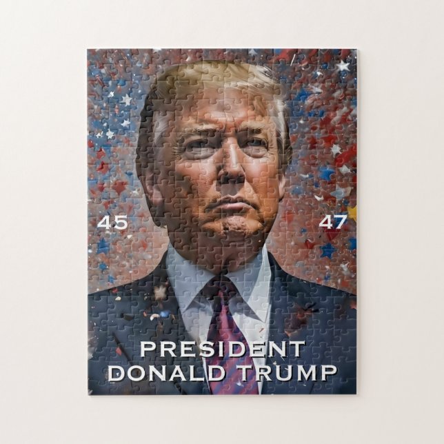 Puzzle Retrato moderno del presidente Donald Trump (Vertical)