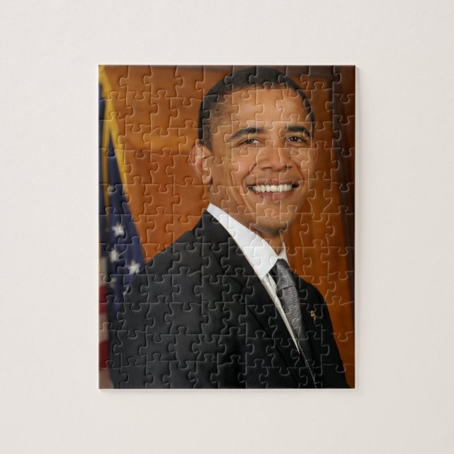 Puzzle Retrato oficial de Barack Obama (Vertical)