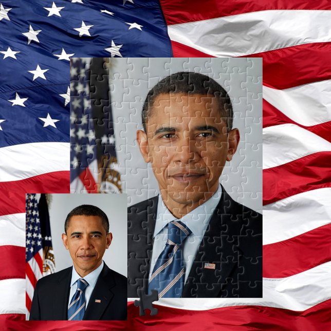 Puzzle Retrato oficial del primer mandato del presidente  (President Barack Obama 1st Term Official Portrait Jigsaw Puzzle)