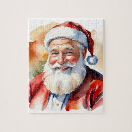 Puzzle Retrato personalizado de la cara de Papá Noel Sant