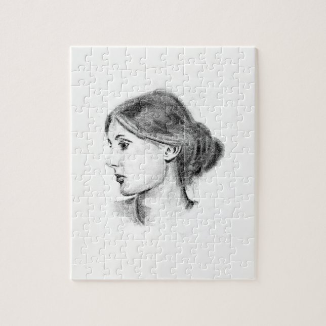 Puzzle Retrato suave del lápiz de Virginia Woolf (Vertical)