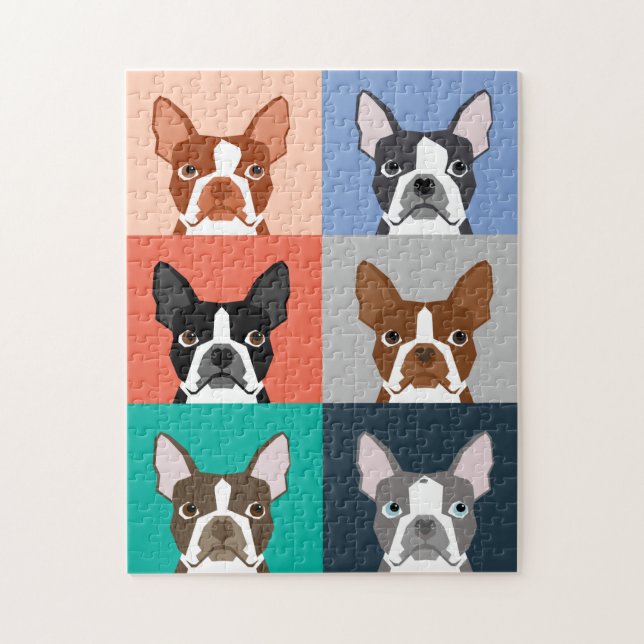 Puzzle Retratos de Boston Terrier (Vertical)